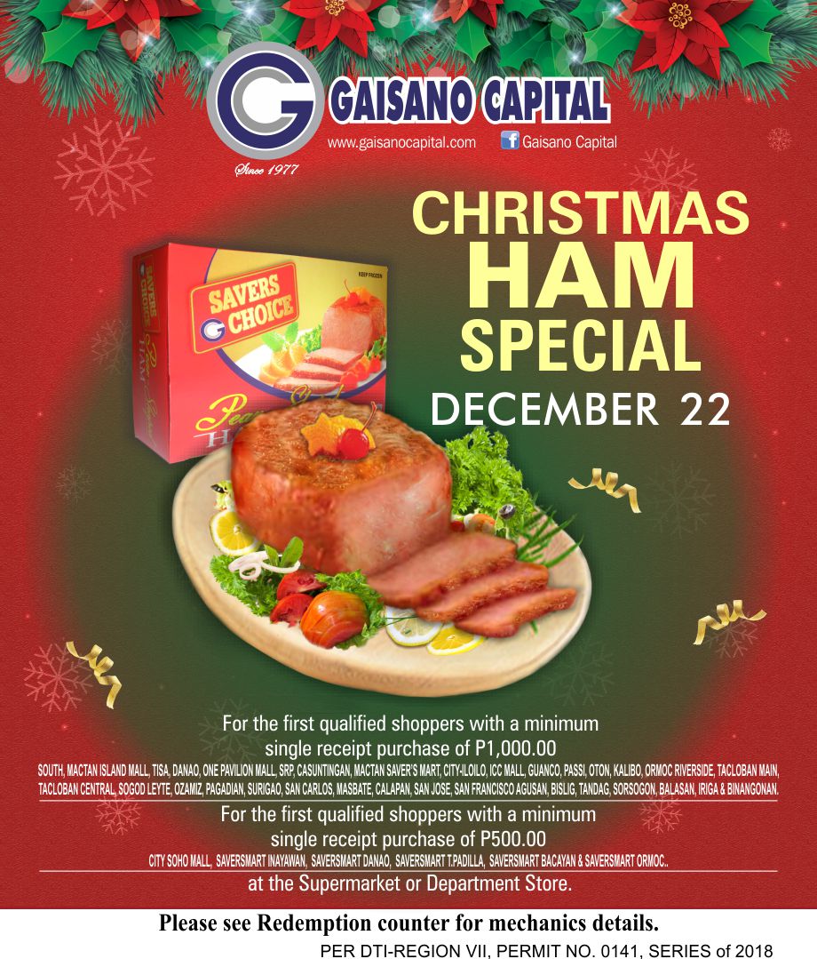Free Christmas Ham Special Gaisano Capital